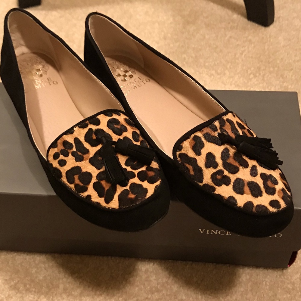 Vince Camuto Lidia Suede Blk/Tan 7.5